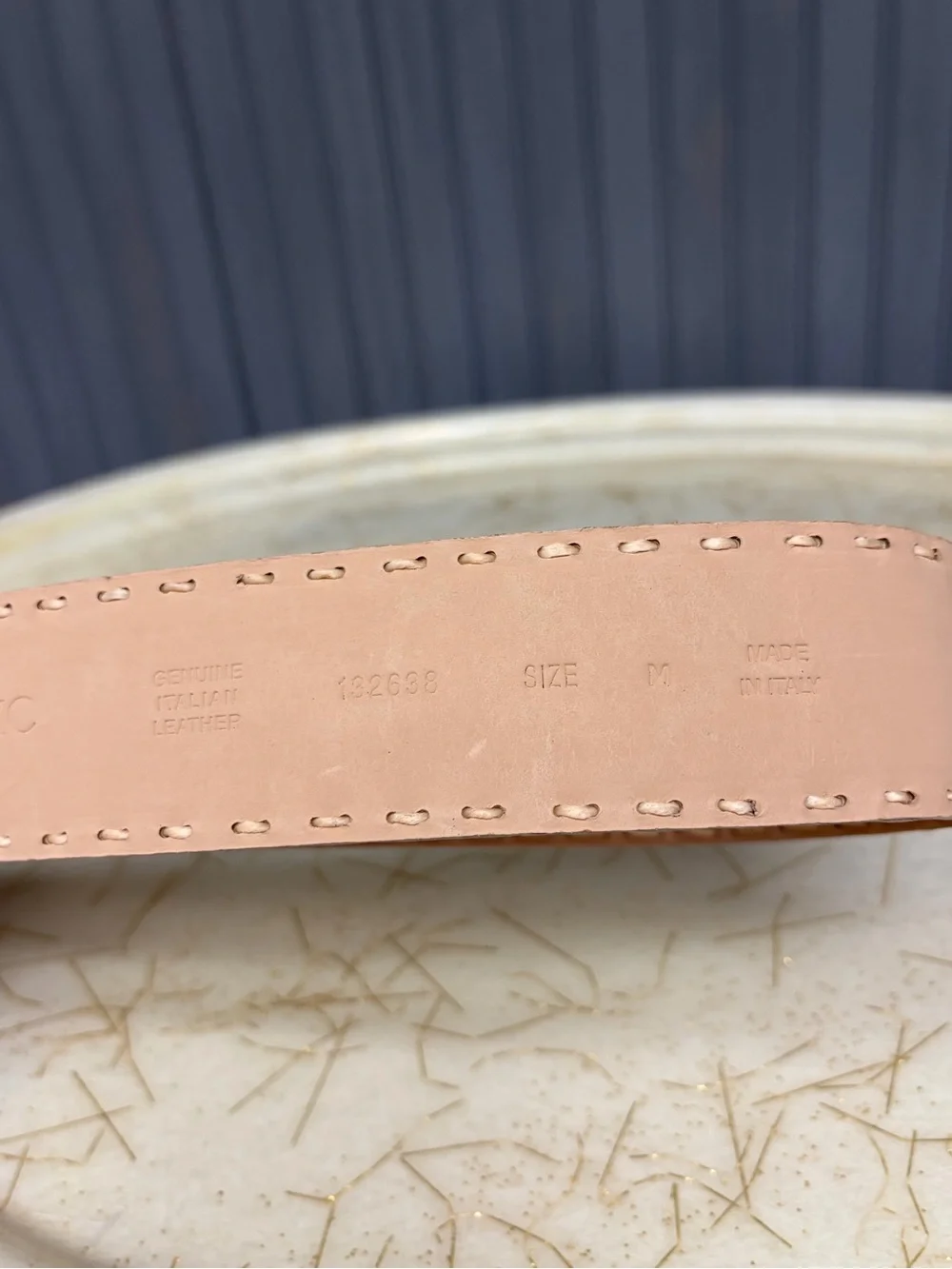Banana Republic Wide Tan Leather Whipstitch Belt Medium NWT Deadstock Vintage